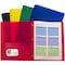 C-Line Products 2-Pocket Heavyweight Poly Folder w/Prongs, Assorted Colors, PK10 32960 - alternate 3